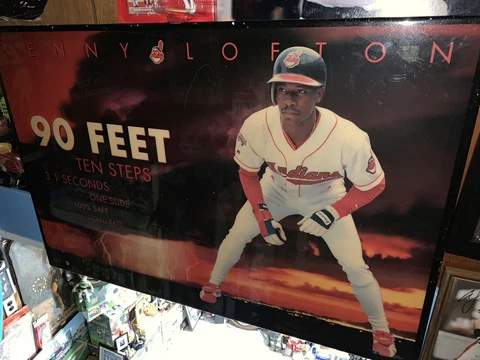 vintage kenny lofton oversized wooden Embossed Poster Cleveland Indians 🔥🔥🔥 Cover
