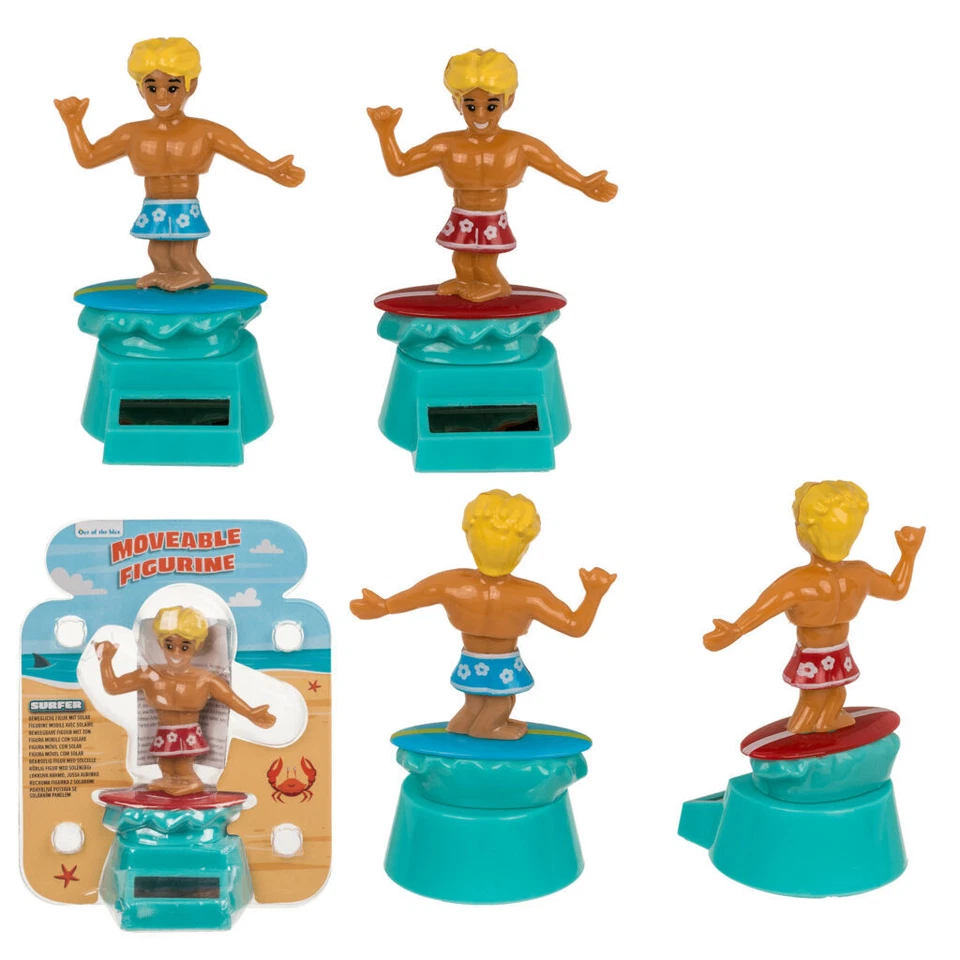 Wackelfigur Surfer Hawaii Wellenreiter mit Solar ca. 10 cm Auto Wackel Figur NEU - Bild 1 von 1