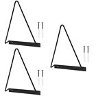  3 Count Tabletop Shelves Wall Mounted File Holder Record Storage Rack Triangle