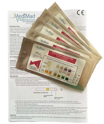 MEDIMAD 5 x UTI URINE/URINARY TRACT INFECTION CYSTITIS/BLADDER TESTS (1 TEST PER FOIL)