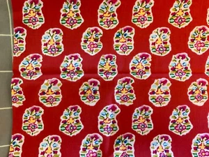 KAFFE FASSETT ASHA RED GP75 fat quarter 2 available original issue - Picture 1 of 1