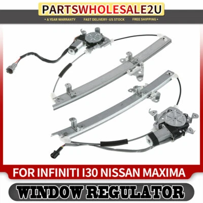 Regulador de ventana delantero derecho y derecho con motor para Infiniti I30 I35 Nissan Máxima 00-04 Foto 1 de 4