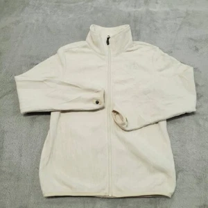 The North Face Jacket Girls Medium 10-12 Cream Long Sleeve Full Zip Pockets - Picture 1 of 8