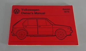 Owner ´S Manual / Manual VW Golf 1/ I Conejo Ee.uu. 1976 Modelo Desde 08/1975 - Imagen 1 de 2