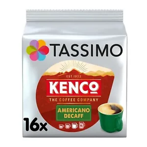 Tassimo Kenco Americano Decaf Coffee Pods (Pack of 5, Total 80 Coffee Capsules) - Picture 1 of 5