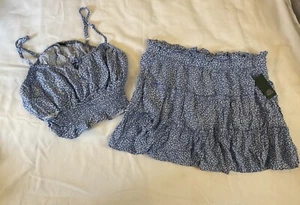 Wild Fable Floral Ruffle Top & Skirt Set ~ Size XXL ~NWT~ ~ PRETTY~ - Picture 1 of 2