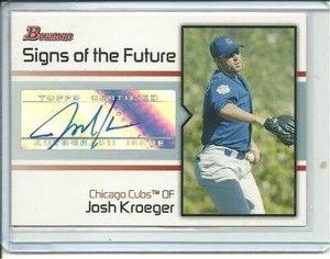 2008 Topps Bowman Josh Kroeger Signs of the Future Auto Cubs Autograph - Picture 1 of 1