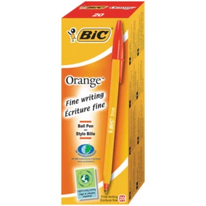 BiC Orange Fine Writing Pen Red Pack of 20 - Picture 1 of 1