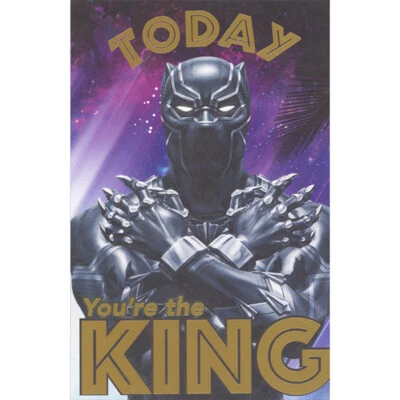 Tarjeta Marvel Black Panther Today You're the King triple pliegue del día del padre Foto 1 de 4
