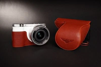 Funda completa de cuero genuino real para cámara para lente Samsung NX3000 16-50 22-50 Foto 1 de 4