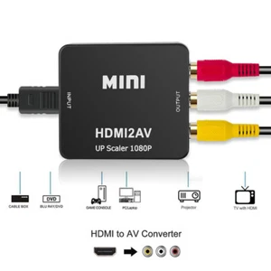 HD 1080P HDMI to RCA Converter AV/CVSB L/R Video Box HDMI2AV Output AV Adapter - Picture 1 of 7