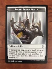 Lolth Spider Queen Emblem Token MTG Magic the Gathering Card NM Near Mint AFR