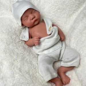 18" Floppy Full Silicone Reborn Baby Doll Boy Painted Tan Skin Newborn Doll Boy - Picture 1 of 10