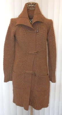 FWM Fenn Wright Manson Wool Alpaca Blend Knit Cardigan Long Sweater Jacket Small - Image 1 of 3