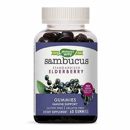Nature's Way Sambucus Elderberry Gummies for Immune Support - 60 Count