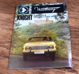 WARTBURG KNIGHT SALOON & ESTATE Cars Mk Mark 4 Car Sales Brochure c 1970 - Picture 1 of 8