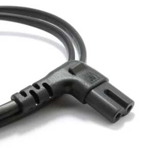 90 GZ RECHTER WINKEL 2 PIN IEC C7 ABBILDUNG 8 TYP STECKER AUF NACKTE ENDEN KABEL, WIEDERVERDRAHTIG - Bild 1 von 6