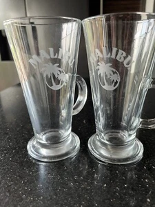 2 x Malibu 300ml Latte Coffee Glasses Brand New 100% Genuine - Picture 1 of 3