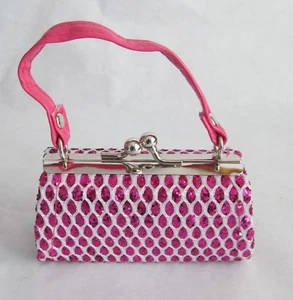 Cartera brillante rosa lágrima se adapta a muñecas chicas americanas de 18 - Imagen 1 de 1