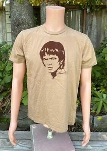 Vintage Bruce Lee T Shirt Men's Graphic Kung-Fu Dragon Felt Size In Description - Picture 1 of 9