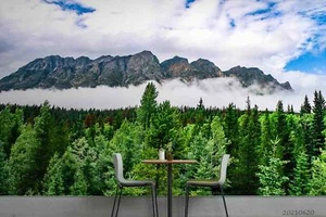 3D Mountain Forest Sky Landscape Self-adhesive Removeable Wallpaper Wall Mural - Picture 1 of 9