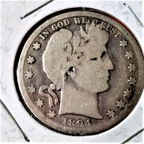 1894-S Barber Half Dollar Cover