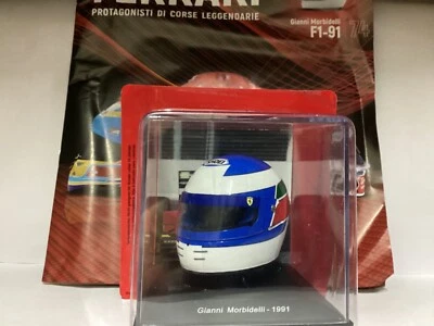 Caschi piloti F1 Ferrari GIANNI MORBIDELLI 1991 ,  1:5, nuovo in teca - Immagine 1 di 4