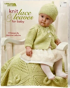 2009 Leisure Arts Lace & Leaves 4577 Knitting Pattern Book For Baby 16375 - Bild 1 von 2