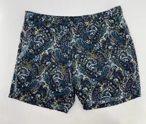 Tasso Elba Men’s Island Paisley 100% Linen Shorts Size 42 - Picture 1 of 8