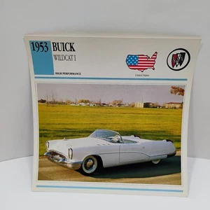 1953 Buick Wildcat 1 High Performance United States Atlas Info Card - Picture 1 of 2