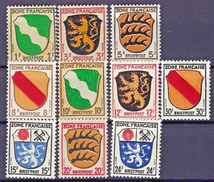 Frühes Lot Wappen Frankreich Besatzungszone 1946 postfrisch ** - Bild 1 von 1