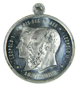 1830-1905 Belgium Prince Albert Medal (04825) - Picture 1 of 2