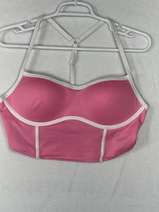 Sujetador deportivo ROSA Active rosa push-up espalda deportiva top mediano  - Imagen 1 de 5