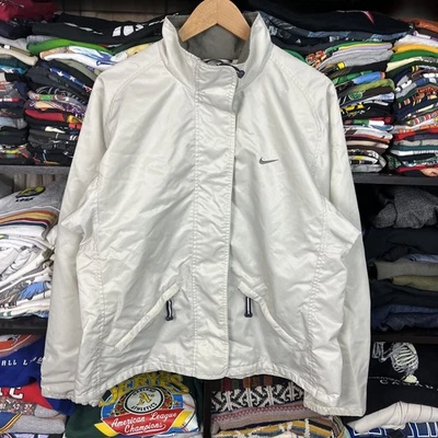 Vintage 90s Nike Windbreaker Jacket Womens Size XL 16-18 Full Zip White Y2K - Image 1 of 4