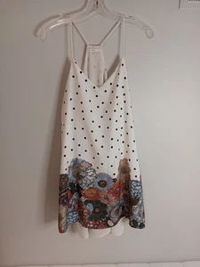 Le Lis Halter Top Mini Swing Dress Sz Small Polka-dot Floral - Picture 1 of 5