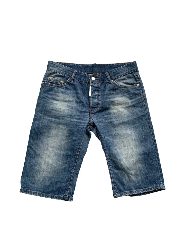 Pantalones cortos de mezclilla para hombre Dsquared2 azules talla 34 de lujo Foto 1 de 4