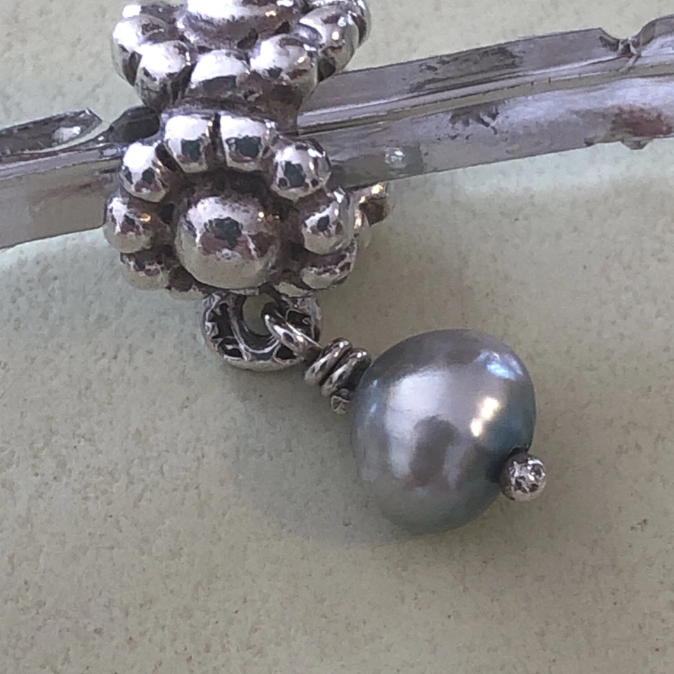 GENUINE PANDORA RAREST HOLY GRAIL TEAL PEARL CHARM - Image 1 of 4