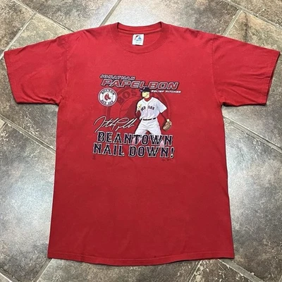 Camiseta deportiva vintage Majestic MLB Boston Red Sox Jonathan Papelbon para hombre XL DE COLECCIÓN Foto 1 de 4