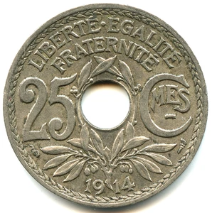 25 Cent Lindauer 1914 gestempelt Nr.7815 - Bild 1 von 2