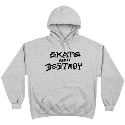 ТОЛСТОВКА С КАПЮШОНОМ THRASHER SKATE ANDDESTROY - СЕРАЯ - Изображение 1 из 2