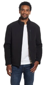 Weatherproof Black Sherpa-lined Softshell Transitional Full Zip Jacket 2XLT Tall - Picture 1 of 15