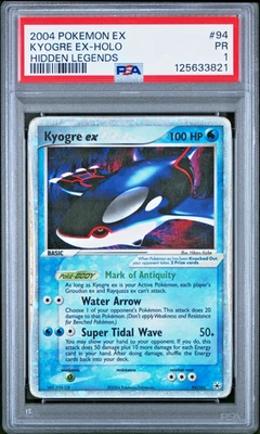 PSA 1 PR 2004 Pokemon EX Hidden Legends Kyogre EX Holo Foil Rare 94/101 - Image 1 of 2