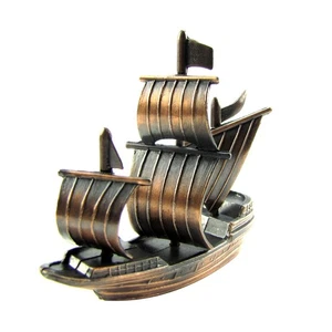Bronze Metal Spanish Galleon/Pirate Ship/Sail Boat Die Cast Toy Pencil Sharpener - Picture 1 of 4
