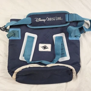 Disney Cruise Line Blue Tote Bag Adjustable Strap Polyester Travel Bag Vacation - Picture 1 of 9