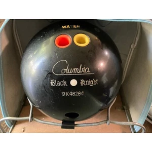 Columbia Black Knight Bowlingkugel Vintage 60er Jahre mit Koffer - Bild 1 von 6
