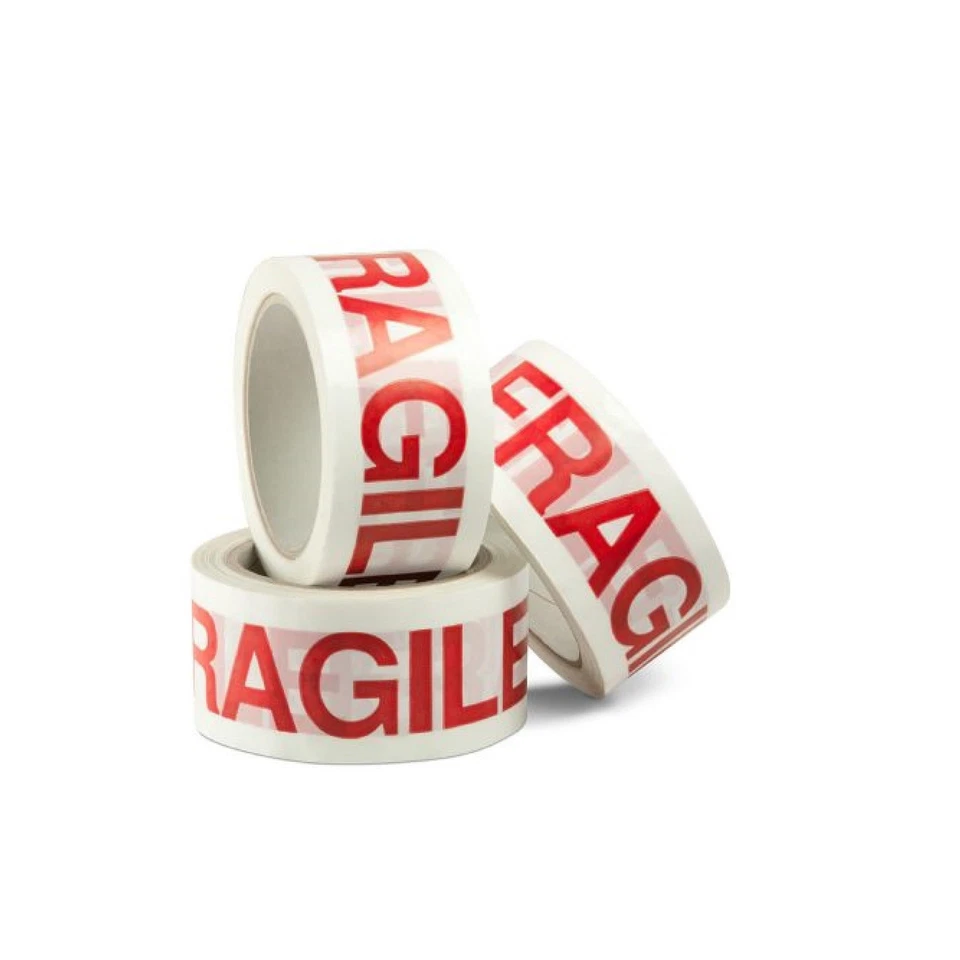 BRICOQUI Nastro adesivo fragile 1 rotolo imballaggio 50x66 pacchi spedizioni scatole 1 pz