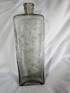 Große rechteckige Glasvase Behälter Schwerlast Made in India 14" x 5" Dekor - Bild 1 von 13