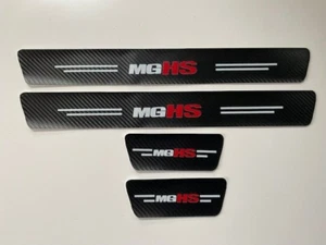 CALCOMANÍAS DE CARBONO CON LOGOTIPO MG HS - PROTECTOR CONTRA RASGUÑOS EN EL UMBRAL DE LA PUERTA (FINAL REDONDO) - Imagen 1 de 6