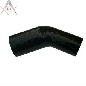 0.75" to 1.25" 19-32MM 45 Degree Reducer Silicone Hose Turbo Coupler Pipe Black - Picture 1 of 4