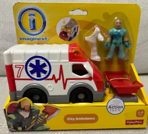 Imaginext City Ambulance Medic Actionfiguren-Set 2013 neu in Verpackung Fisher Price 3-8 - Bild 1 von 4